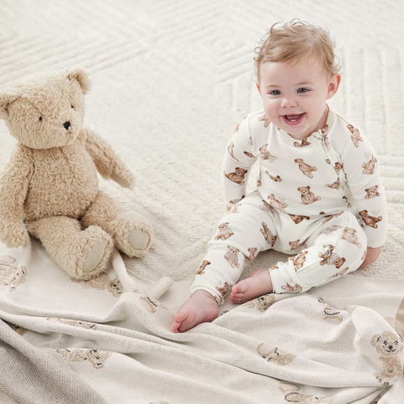 Teddy Bear Organic Nursery Pajama - PBK - Picture 3 of 8